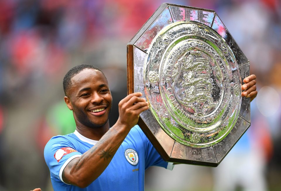  Sterling netted in the Community Shield on Sunday