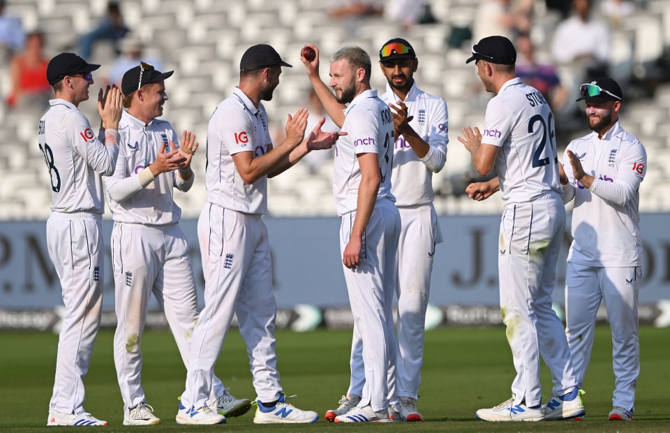 There were very few fans in attendance for England's victory