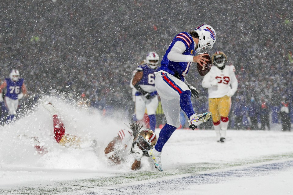 Josh Allen and the Bills had a blast on Sunday Night Football in snowy Bufaflo