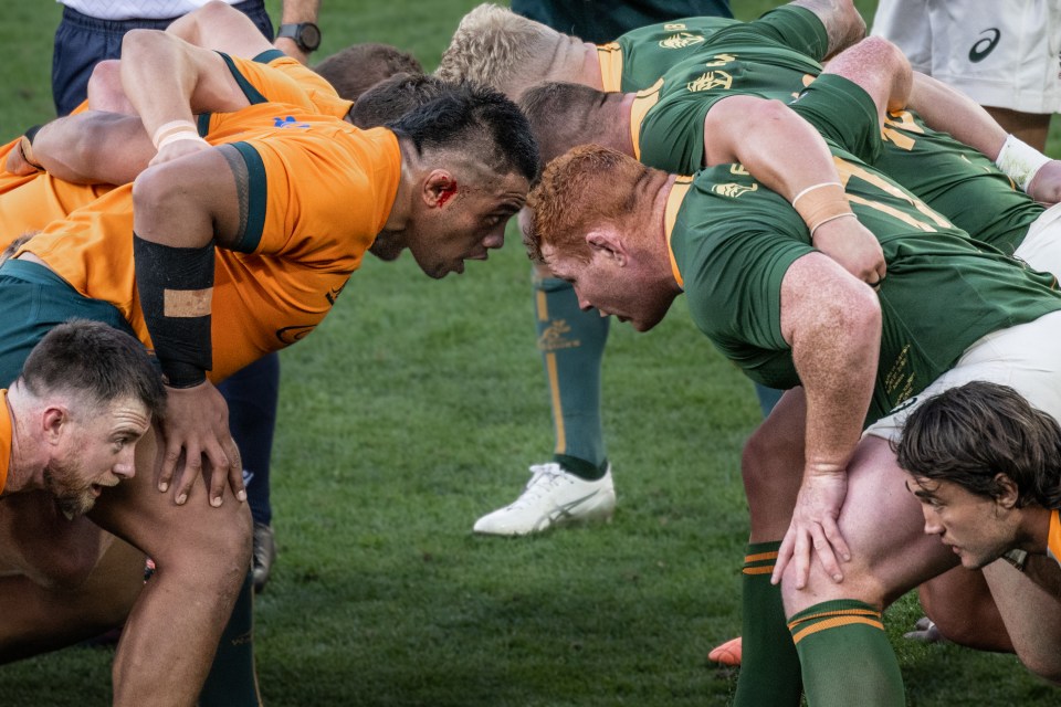 South Africa's prop (right) suffered a near fatal injury